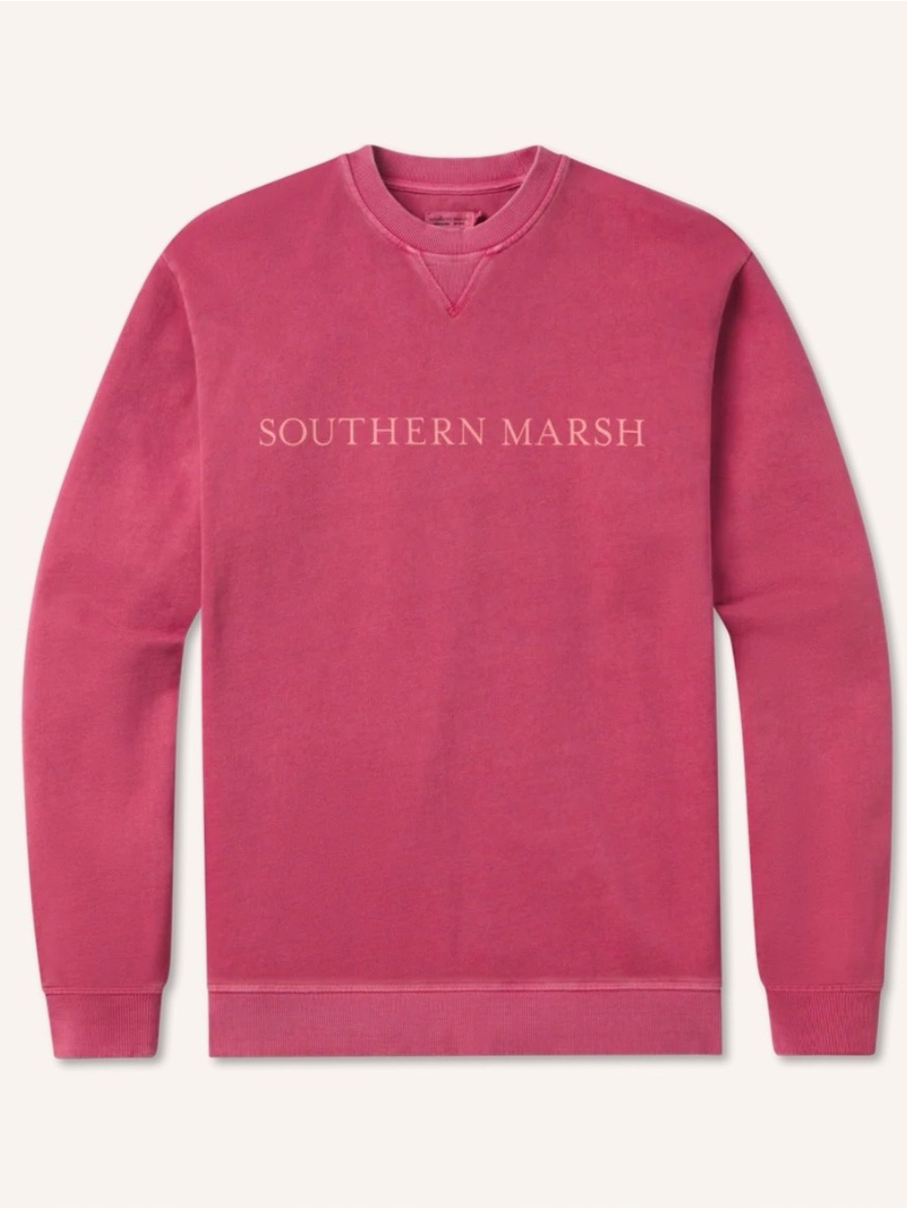 Southern Marsh Seawash Sweatshirt Rhubarb Embossed Logo